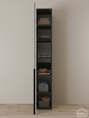 Шкаф с антресолью Linnea MHR-1A-2 2450х400х510 (Графит-М 11.1.25) в Шадринске - shadrinsk.ok-mebel.com | фото 4