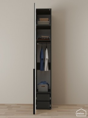 Шкаф с антресолью Linnea MHR-1A-3 2450х400х510 (Графит-М 11.1.25) в Шадринске - shadrinsk.ok-mebel.com | фото 6