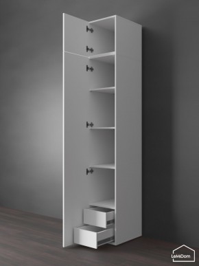 Шкаф с антресолью Linnea MHR-1POA-4 2450х400х510 (Белый-М 11.1.1) в Шадринске - shadrinsk.ok-mebel.com | фото 5