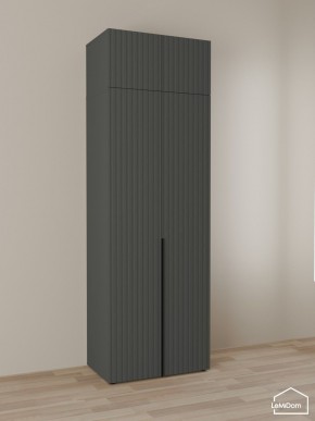 Шкаф с антресолью Linnea MHR-2A-3 2450х800х510 (Графит-М 11.1.25) в Шадринске - shadrinsk.ok-mebel.com | фото