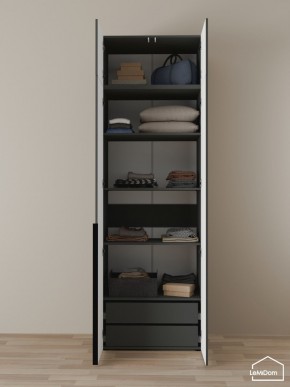 Шкаф с антресолью Linnea MHR-2A-3 2450х800х510 (Графит-М 11.1.25) в Шадринске - shadrinsk.ok-mebel.com | фото 5