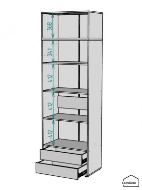 Шкаф с антресолью Linnea MHR-2POA-4 2450х800х510 (Белый-М 11.1.2) в Шадринске - shadrinsk.ok-mebel.com | фото 3