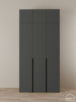 Шкаф с антресолью Linnea MHR-3A-1 2450х1200х510 (Графит-М 11.1.25) в Шадринске - shadrinsk.ok-mebel.com | фото