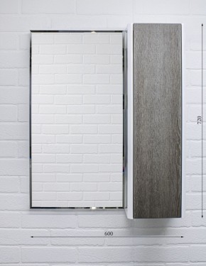 Шкаф-зеркало Uno 60 Дуб серый левый/правый Домино (DU1503HZ) в Шадринске - shadrinsk.ok-mebel.com | фото 7