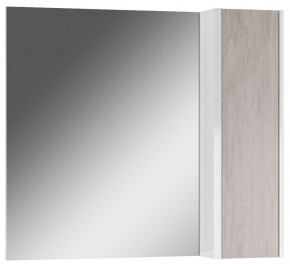 Шкаф-зеркало Uno 80 Дуб серый левый/правый Домино (DU1504HZ) в Шадринске - shadrinsk.ok-mebel.com | фото 1