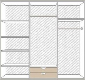 Спальня Ольга (комплект 6 дв.) беж/золото матовый в Шадринске - shadrinsk.ok-mebel.com | фото 3