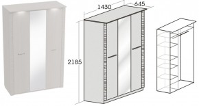 Спальный гарнитур Элана (модульная) Бодега белая в Шадринске - shadrinsk.ok-mebel.com | фото 11