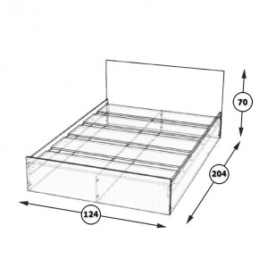 Стандарт Кровать 1200, цвет дуб сонома, ШхГхВ 123,5х203,5х70 см., сп.м. 1200х2000 мм., без матраса, основание есть в Шадринске - shadrinsk.ok-mebel.com | фото