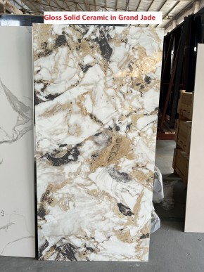 Стол ACERRA NEW 160 GLOSS GRAND JADE SOLID CERAMIC/ каркас цвета шампань, ®DISAUR в Шадринске - shadrinsk.ok-mebel.com | фото 6
