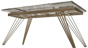 Стол ACERRA NEW 160 GLOSS GRAND JADE SOLID CERAMIC/ каркас цвета шампань, ®DISAUR в Шадринске - shadrinsk.ok-mebel.com | фото 9