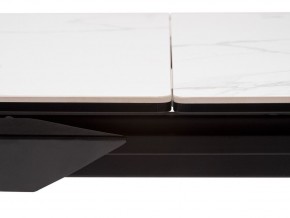 Стол CREMONA 140 HIGH GLOSS STATUARIO Белый мрамор глянцевый, керамика/ черный каркас, ®DISAUR в Шадринске - shadrinsk.ok-mebel.com | фото 5