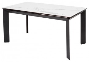 Стол CREMONA 140 HIGH GLOSS STATUARIO Белый мрамор глянцевый, керамика/ черный каркас, ®DISAUR в Шадринске - shadrinsk.ok-mebel.com | фото 7