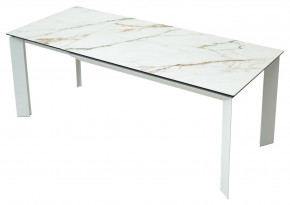 Стол CREMONA 160 KL-188 Контрастный мрамор / белый каркас, ®DISAUR в Шадринске - shadrinsk.ok-mebel.com | фото 2