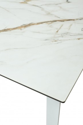 Стол CREMONA 160 KL-188 Контрастный мрамор / белый каркас, ®DISAUR в Шадринске - shadrinsk.ok-mebel.com | фото 4