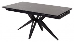 Стол FORIO 160 MATT BLACK MARBLE SOLID CERAMIC / BLACK, ®DISAUR в Шадринске - shadrinsk.ok-mebel.com | фото 1