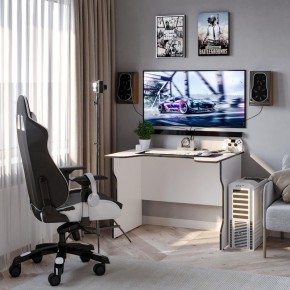 Стол компьютерный ВАРДИГ K2 100x82, белый/черный в Шадринске - shadrinsk.ok-mebel.com | фото 4
