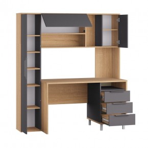 Стол рабочий 12.95 N Комфорт (Дуб сонома, Темно - серый U2601) в Шадринске - shadrinsk.ok-mebel.com | фото 2