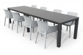 Стол раскладной Джули (Julie Double table 2 configurations) Графит в Шадринске - shadrinsk.ok-mebel.com | фото 7