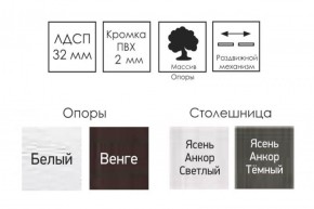 Стол раскладной Ялта-2 (опоры массив резной) в Шадринске - shadrinsk.ok-mebel.com | фото 4