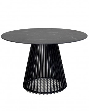 Стол TERNI 120 MATT BLACK MARBLE SOLID CERAMIC Черный мрамор матовый, керамика /Черн.каркас, ®DISAUR в Шадринске - shadrinsk.ok-mebel.com | фото 3