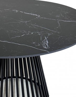 Стол TERNI 120 MATT BLACK MARBLE SOLID CERAMIC Черный мрамор матовый, керамика /Черн.каркас, ®DISAUR в Шадринске - shadrinsk.ok-mebel.com | фото 4