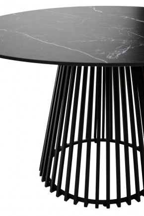Стол TERNI 120 MATT BLACK MARBLE SOLID CERAMIC Черный мрамор матовый, керамика /Черн.каркас, ®DISAUR в Шадринске - shadrinsk.ok-mebel.com | фото 5