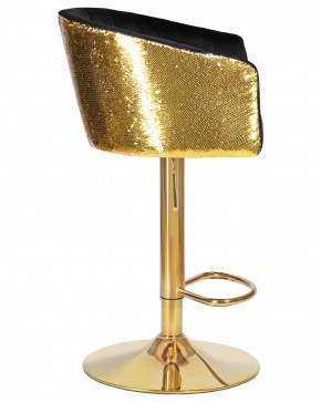 Стул барный DOBRIN DARCY GOLD SHINY, черный велюр с золотыми пайетками в Шадринске - shadrinsk.ok-mebel.com | фото 3