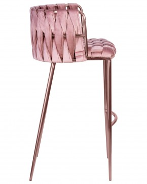 Стул барный DOBRIN EMMA ROSE GOLD, розовый велюр (VF-10) в Шадринске - shadrinsk.ok-mebel.com | фото 3