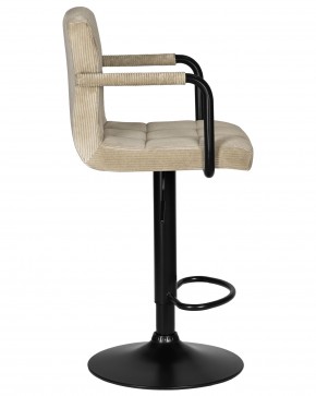 Стул барный DOBRIN KRUGER ARM BLACK, бежевый вельвет (LAR-E2041-04) в Шадринске - shadrinsk.ok-mebel.com | фото 3
