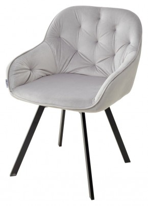 Стул GALE 360 град. поворот. BLUVEL-03 LIGHT GREY, велюр/ черный каркас, М-City в Шадринске - shadrinsk.ok-mebel.com | фото