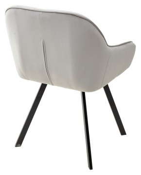 Стул GALE 360 град. поворот. BLUVEL-03 LIGHT GREY, велюр/ черный каркас, М-City в Шадринске - shadrinsk.ok-mebel.com | фото 4