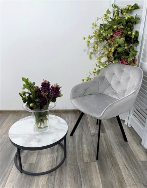 Стул GALE 360 град. поворот. BLUVEL-03 LIGHT GREY, велюр/ черный каркас, М-City в Шадринске - shadrinsk.ok-mebel.com | фото 6