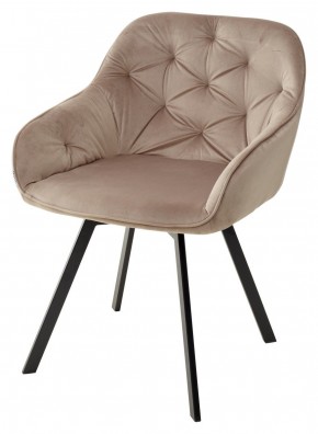 Стул GALE 360 град. поворот. BLUVEL-40 BEIGE, велюр/ черный каркас, М-City в Шадринске - shadrinsk.ok-mebel.com | фото
