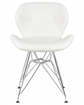 Стул обеденный DOBRIN BUTTERFLY CHROME, ножки хром, цвет белый в Шадринске - shadrinsk.ok-mebel.com | фото 6
