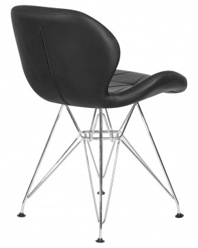 Стул обеденный DOBRIN BUTTERFLY CHROME, ножки хром, цвет чёрный в Шадринске - shadrinsk.ok-mebel.com | фото 4