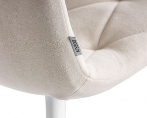 Стул обеденный DOBRIN CHILLY ROMBO, Бежевый Simple 44, основание белое в Шадринске - shadrinsk.ok-mebel.com | фото 10