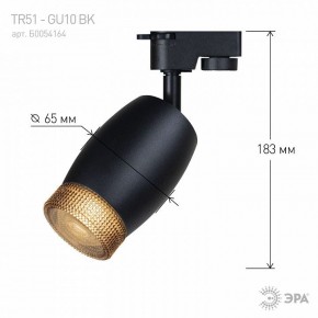 Светильник на штанге Эра  TR51 - GU10 BK в Шадринске - shadrinsk.ok-mebel.com | фото 4