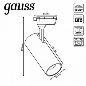 Светильник на штанге Gauss Track Light TR062 в Шадринске - shadrinsk.ok-mebel.com | фото 5