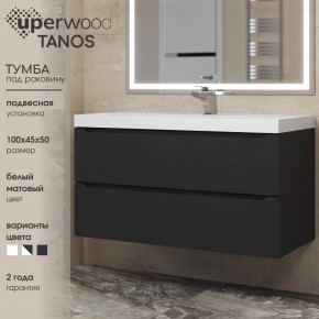Тумба под раковину Uperwood Tanos 100 см, подвесная, черная матовая в Шадринске - shadrinsk.ok-mebel.com | фото 3