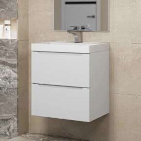 Тумба под раковину Uperwood Tanos 50 см, подвесная, белая матовая в Шадринске - shadrinsk.ok-mebel.com | фото