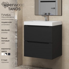Тумба под раковину Uperwood Tanos 50 см, подвесная, черная матовая в Шадринске - shadrinsk.ok-mebel.com | фото 4