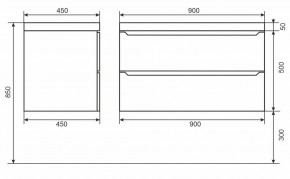 Тумба под раковину Uperwood Tanos 90 см, подвесная, черная матовая в Шадринске - shadrinsk.ok-mebel.com | фото 6