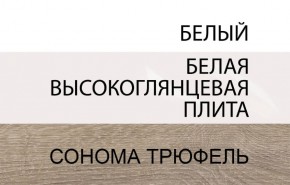 Тумба прикроватная 2S/TYP 96, LINATE ,цвет белый/сонома трюфель в Шадринске - shadrinsk.ok-mebel.com | фото