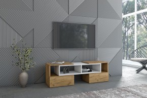 Тумба раздвижная (ЛДСП дуб крафт золотой/белый) в Шадринске - shadrinsk.ok-mebel.com | фото 3