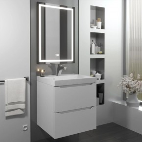 Тумба с раковиной Uperwood Tanos 50 см, подвесная, белая матовая в Шадринске - shadrinsk.ok-mebel.com | фото