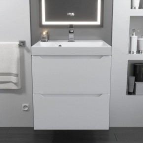 Тумба с раковиной Uperwood Tanos 50 см, подвесная, белая матовая в Шадринске - shadrinsk.ok-mebel.com | фото 10