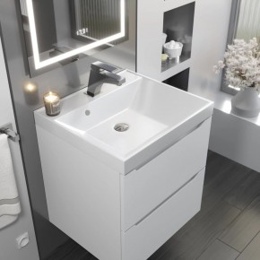 Тумба с раковиной Uperwood Tanos 50 см, подвесная, белая матовая в Шадринске - shadrinsk.ok-mebel.com | фото 9