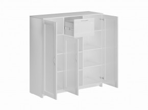 Тумба СИРИУС трехдверная с одним ящиком, цвет белый в Шадринске - shadrinsk.ok-mebel.com | фото 2