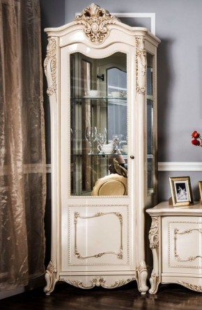 Витрина одностворчатая Джоконда (крем глянец) в Шадринске - shadrinsk.ok-mebel.com | фото