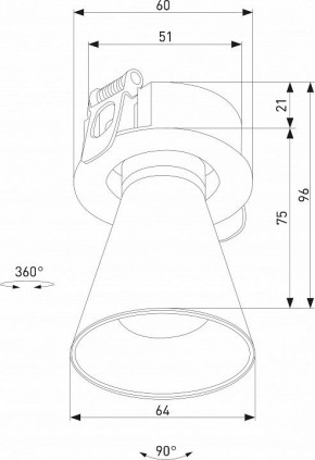 Встраиваемый светильник Elektrostandard Bell 25097/LED 8W 3000K белый в Шадринске - shadrinsk.ok-mebel.com | фото 5